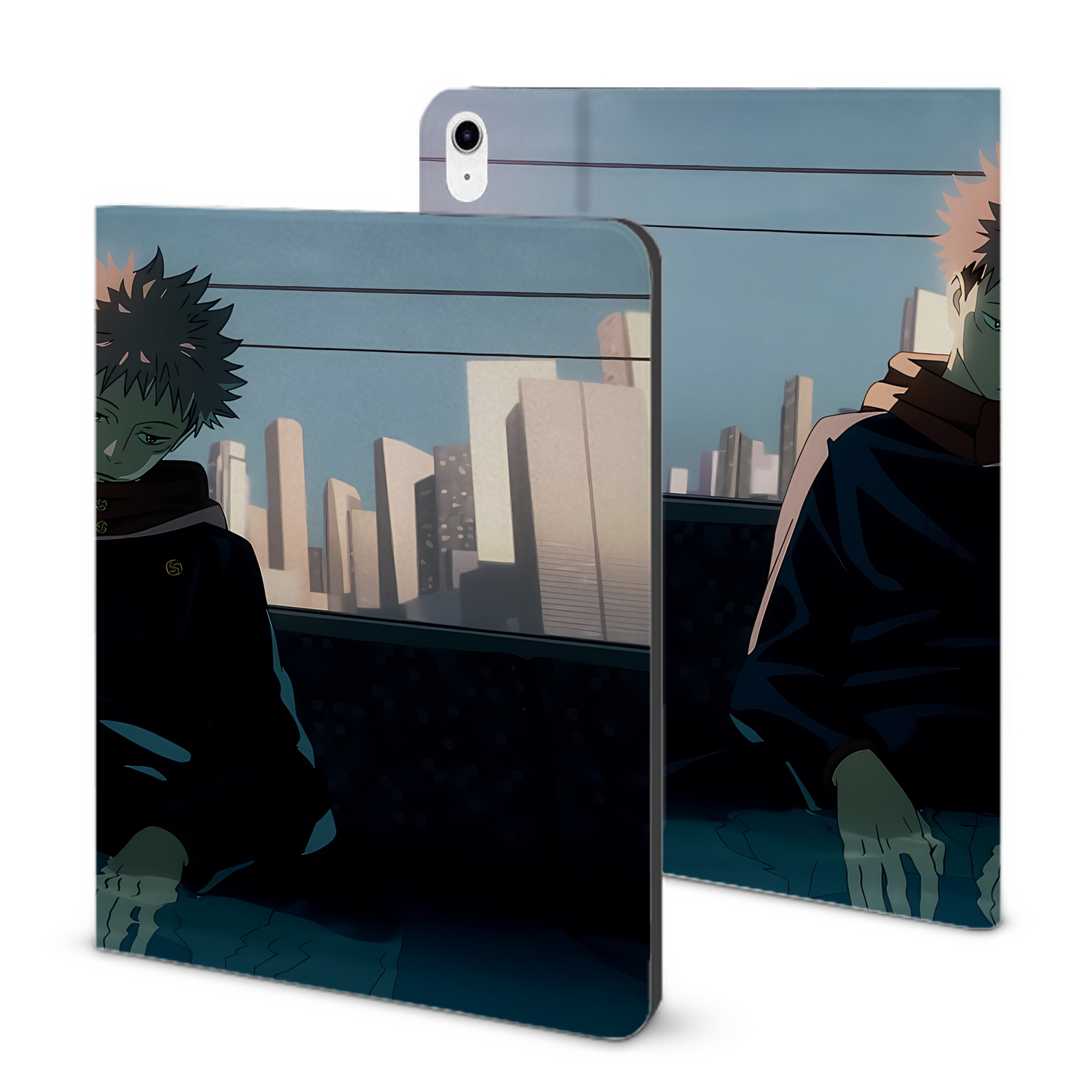 （画像用） 呪術廻戦 Jujutsu Kaisen IPad ケース ブック型 PUレザー TPU 耐衝撃 軽量 薄型 ペン収納なし 全面保護 IPad 各モデル対応